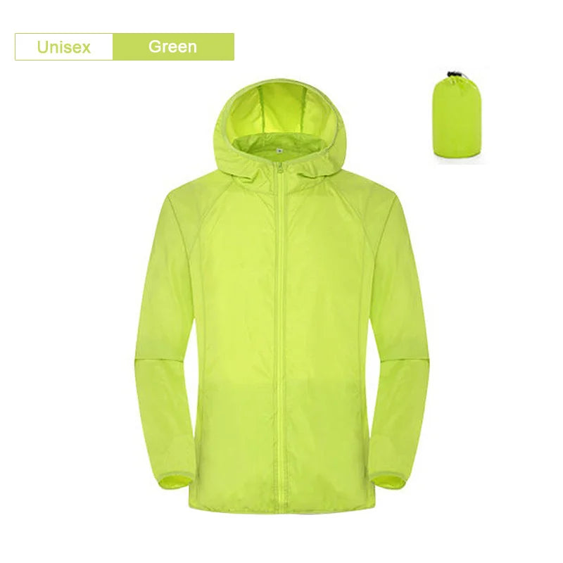 Camping Waterproof Windbreaker Rain Jacket – Unisex Lightweight Outdoor Coat - 3KDyn
